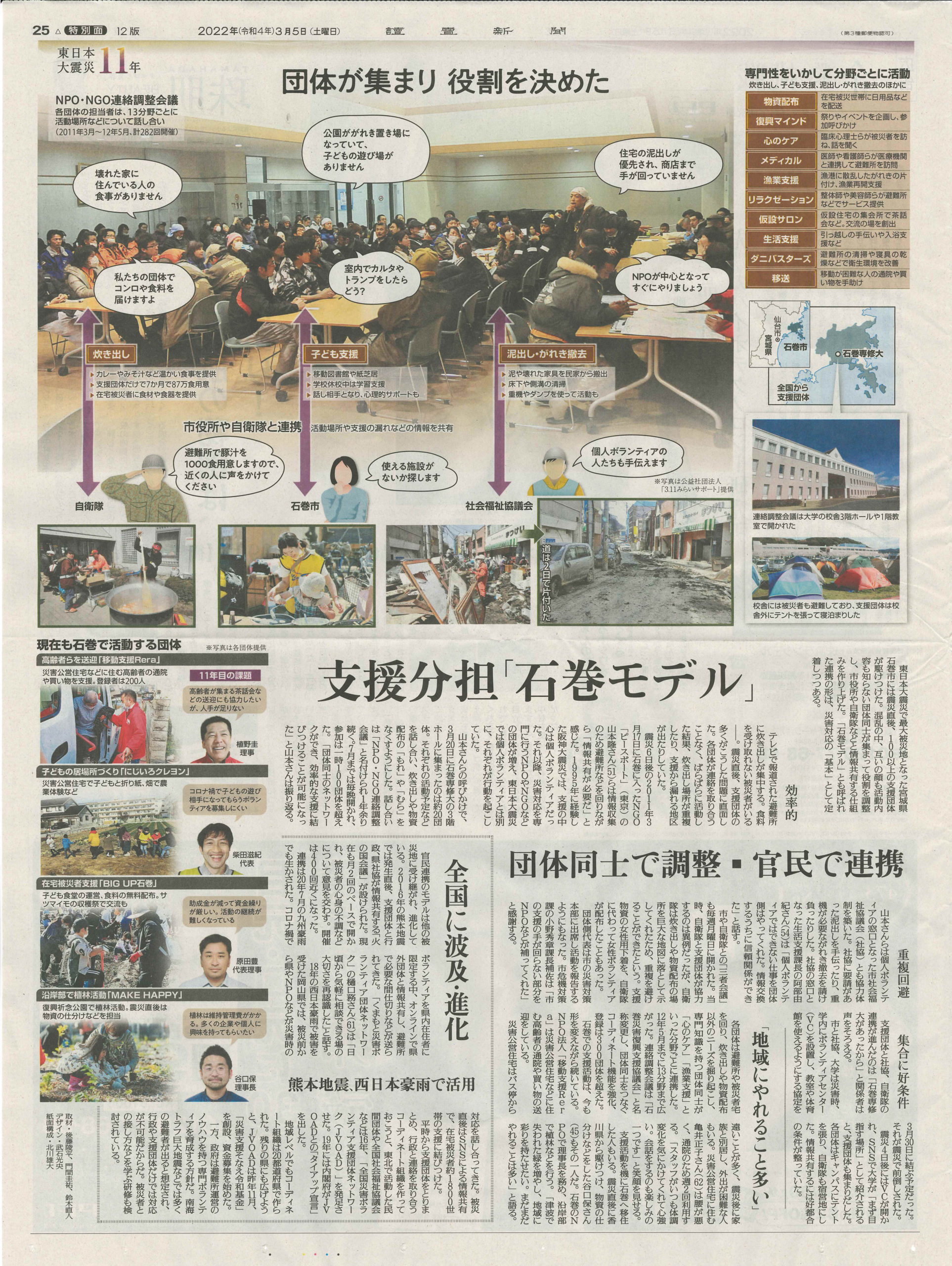3月5日の読売新聞に、理事長のかごしマンが掲載されました。